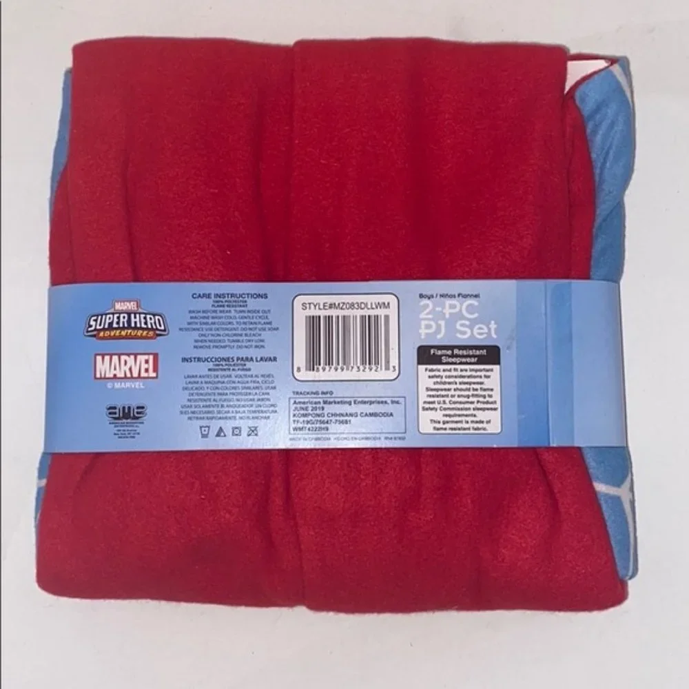 Marvel Toddler Spider-Man Fleece Pajama Top/Bottom